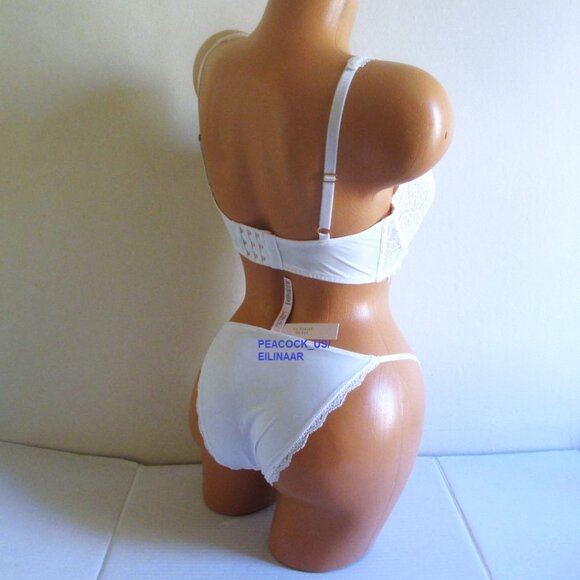 32DDD/M VICTORIA SECRET Dream Angels Unlined Plunge Bra Set String Bikini Panty - Picture 5 of 12